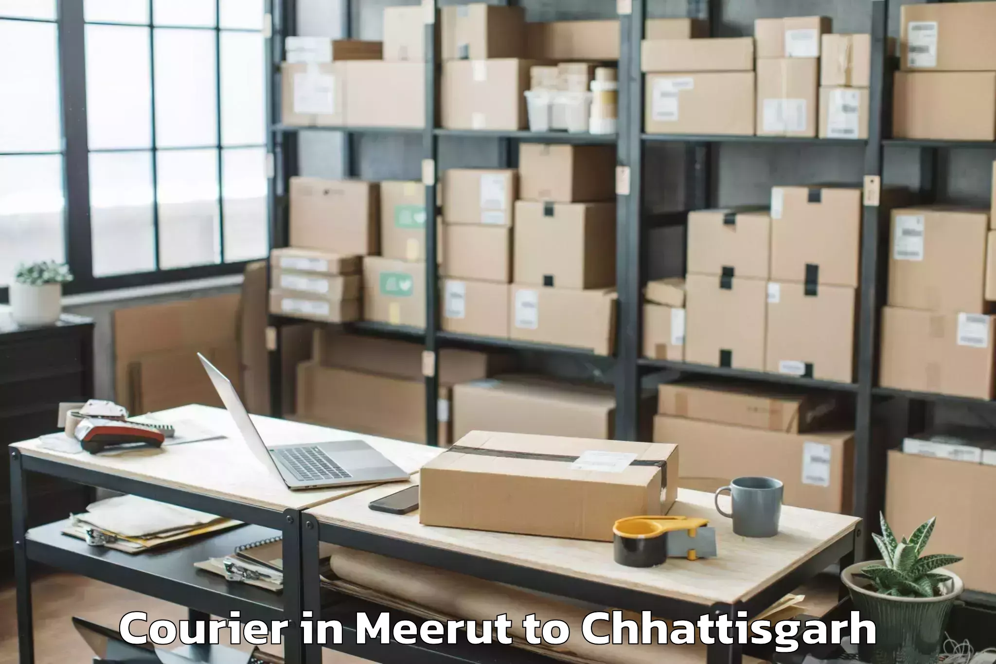 Get Meerut to Iit Bhilai Courier